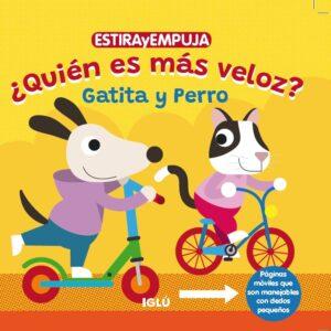 Estirayempuja. ¿Quién es más veloz? Gatita y Perro